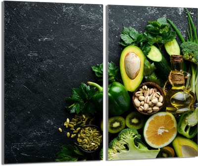 TMK ArtDeko Serie - Panbeschermer - Avocado - 2x30x52 cm - Veiligheidsglas
