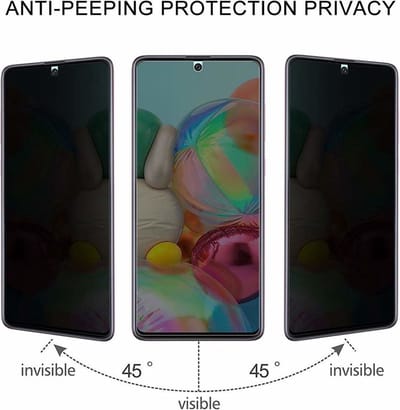 ShieldCase Tempered Glass Privacy Screenprotector geschikt voor Samsung Galaxy A71 - glazen screen protector - bescherming tegen krassen & stoten