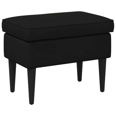 vidaXL - Voetenbank - Zwart - 55 - x - 35 - x - 41 - cm - Fluweel