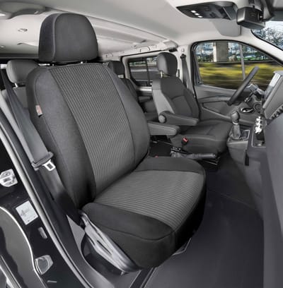 Walser Hoes Performer van 100% polyester compatibel met Renault Kangoo/Grand Kangoo/Kangoo Rapid - 1 enkele hoes voorstoel