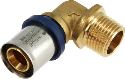 Bonfix Perskoppeling - 1x Alu-pers 1x Buitendraad - Kniekoppeling - 1/2 x 20mm