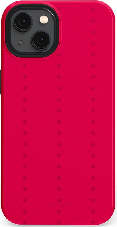 Casetastic Hoesje Geschikt voor Apple iPhone 13 Magsafe - Stijlvolle Beschermende Duo-layer Case - Ritmisch rood