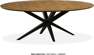 Maxfurn - Ovale eettafel 180x102cm met verjongde rand | Zeer krasvast | Kleur: Orient