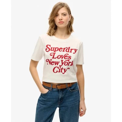 Superdry - City Love Relaxed T-shirt - Dames - T-shirts