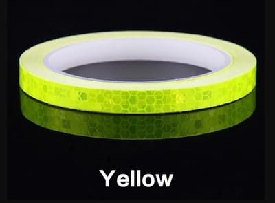 Reflecterende Veiligheidstape Geel – 1 cm Breed – 8 Meter Lang - Tape