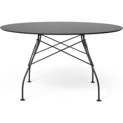 Kartell Glossy Outdoor Tafel - zwart - zwart - rond