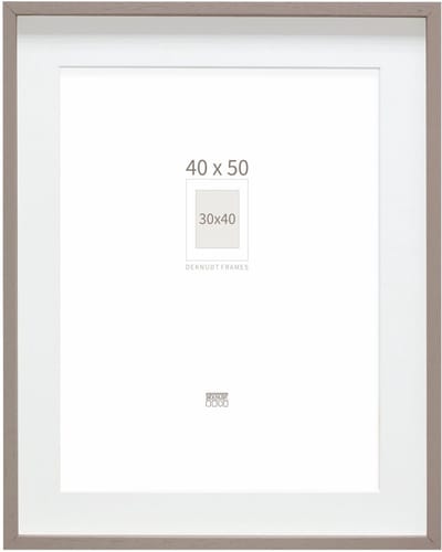 Deknudt Frames Fotolijst - taupe met passe-partout - 30x40 / 40x50 cm