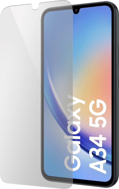 Mobiparts Screenprotector geschikt voor Samsung Galaxy A34 5G - Gehard Glas - Anti-bacterieel -
