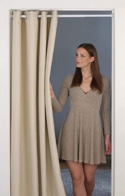 Deurgordijn - Polyester - 150x195cm - Beige