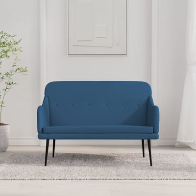 vidaXL Bankje 110x76x80 cm stof blauw