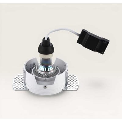 LUSENZ Set van 3 Trimless Inbouwspots Junaro bianco - Inbouwdiepte 100mm - GU10-fitting - IP20 voor binnen - Wit - Met doorlusbedrading