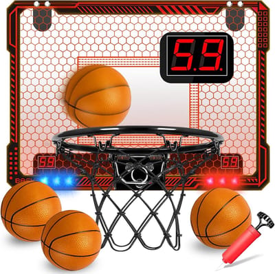 Mini Basketbal Hoop voor Thuis met Score Apparaat en LED Verlichting - Geschikt voor Kinderen en Volwassenen