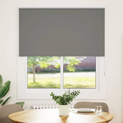vidaXL - Rolgordijn - verduisterend - 125x150 - cm - stofbreedte - 121,6 - cm - grijs