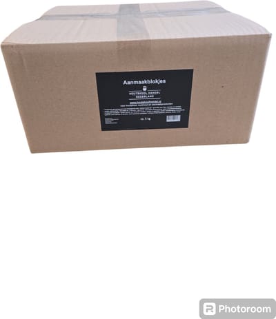 Houtskool Handel Nederland - Bruine Aanmaakblokjes 5KG (ca 800 stuks) - Voordeeldoos - Ecologisch - Milieuvriendelijk - Reukloos - CO2 Neutraal - Top Kwaliteit!