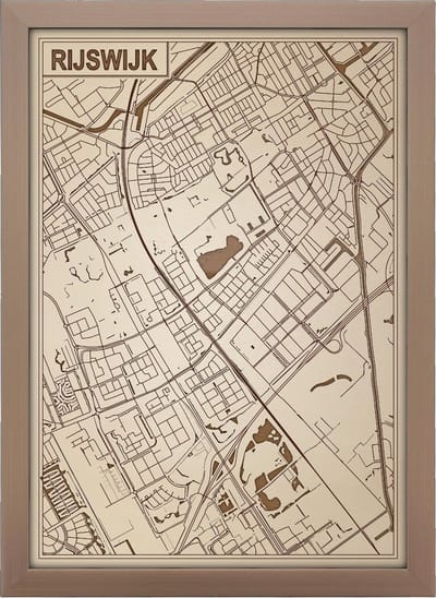 Decoratief Beeld - Houten Van Rijswijk - Hout - Bekroned - Bruin - 21 X 30 Cm