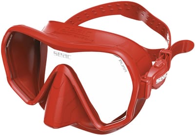 Seac Sub Pura antifog Duikbril & Snorkelmasker - Anti-Condens (Nooit meer beslagen) - Frameless - Gehard Glas - Rood