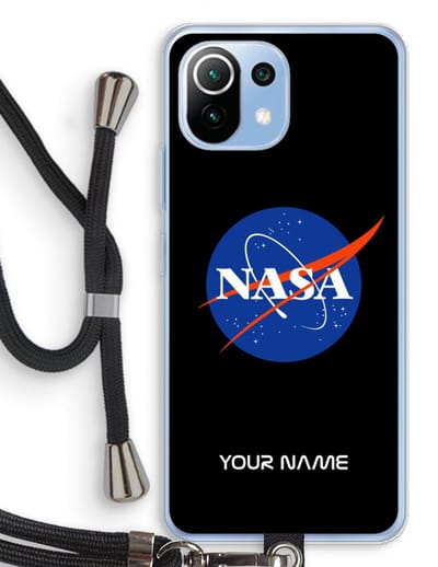 Gepersonaliseerd - Case Company® - Hoesje met koord geschikt voor Xiaomi Mi 11 Lite hoesje met Koord - NASA - Telefoonhoesje met Zwart Koord - Bescherming aan alle Kanten en Over de Schermrand