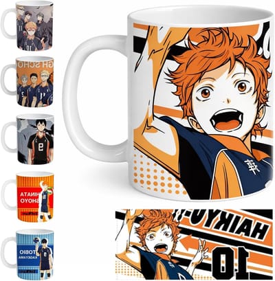 Anime Mok Kageyama Tobio en Nishinoya - 400 ml Keramische Koffiemok voor Thee, Cadeau voor Fans en Verjaardagen