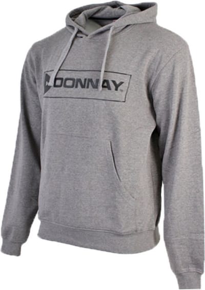 Donnay - Sweater met capuchon (David) - groot logo - Sporttrui - Silver-marl (032)- maat S