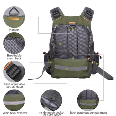 Ademend Gewatteerd Vis-Reddingsvest voor Buiten Superieur 209lb Draagvermogen Reddingsvest Zwemmen Zeilen Taillecoat wit