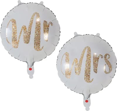 Scoby - Folieballon - Mr & Mrs Ballon - Trouwballon - Huwelijk - Ballonnen - Set van 2 - Bruiloft