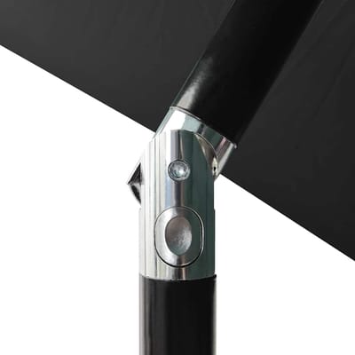 Grote Parasol met LED Verlichting – Depauwonen Premium Tuinparasol Kantelbaar met Zwengel – UV-bescherming & Waterafstotend – Balkon, Terras & Tuin – Zwart – Afmetingen op aanvraag – Depauw