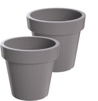 Bloempot Buiten Rond Lofly 16cm STEENGRIJS Prosperplast / 2 STUKS ! /