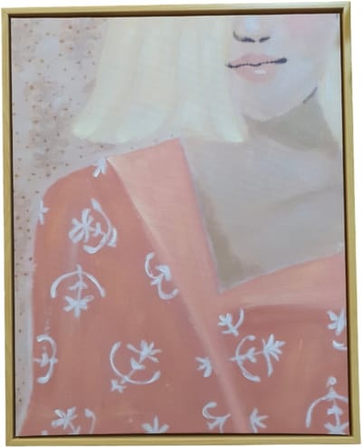 Mica Decorations Muurdecoratie Schilderij Josha rose L40 x B3,5 x H50cm