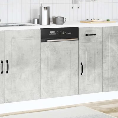 vidaXL - Vaatwaspaneel - Kalmar - 45x1,5x57 - cm - bewerkt - hout - betongrijs