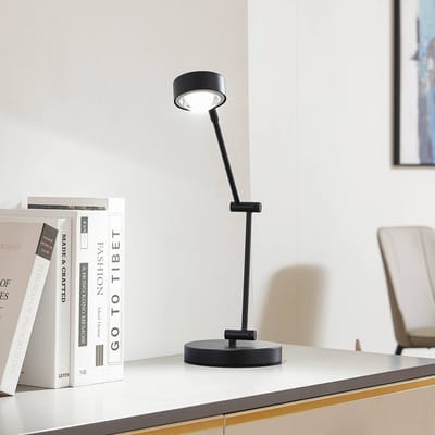 Lindby - bureaulamp - 1licht - ijzer - H: 36 cm - GX53 - zwart mat