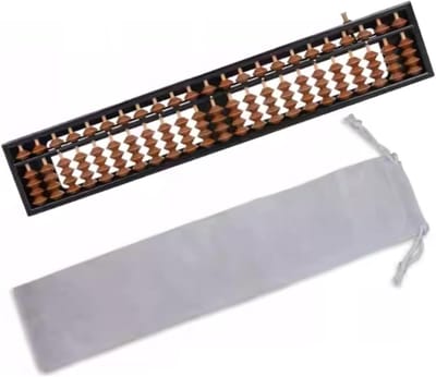 Abacus Rekenmachine - Teltool Onderwijs - Wiskunde Leren - Met Resetknop - 23 Kolom - Bruin