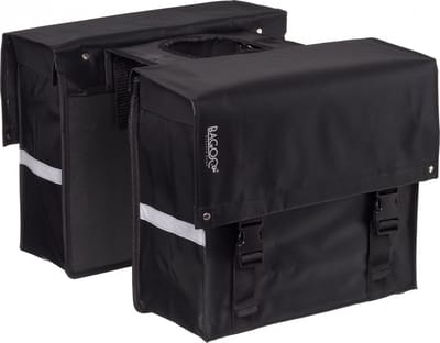 Bagoo Dubbele Fietstas - 34 Liter - Zwart- Bisonyl
