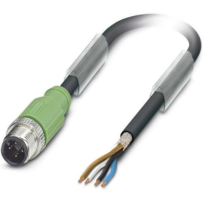 Phoenix Contact 1682647 Sensor/actuator connector, geassembleerd M12 Aantal polen (sensoren): 4 Stekker, recht 5.00 m 1 stuk(s)