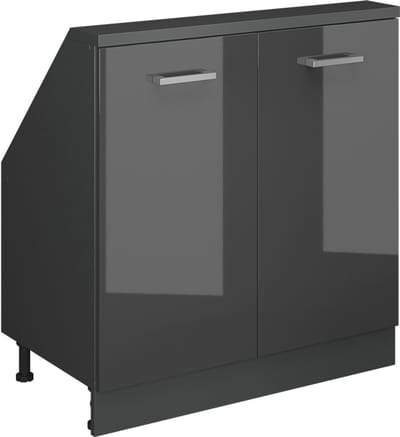 Vicco Rion Kast voor schuine wand – met 2 deuren Antraciet hoogglans/antraciet