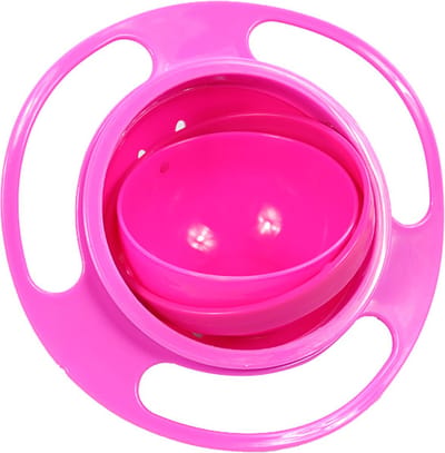 Anti Mors Bakje – Roze | 360 Graden Roterend Anti-knoei Eetbakje voor Baby's & Kinderen | Babykom – Babyvoeding – Peuter Eetbakje – Kinderkom – Baby Anti Mors Kommetje