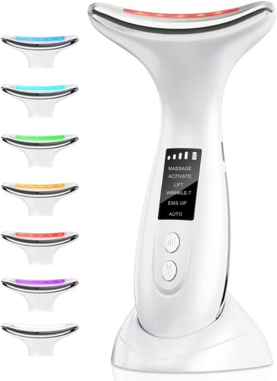 YOR® Gezichtmassage Apparaat - Gezichtsmassage Apparaat - Gezichtmassage Apparaat Elektrisch - Wit - 18cm x 11cm x 7cm