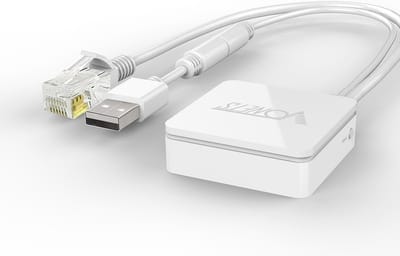 Mini WiFi Router - Draadloze Repeater en Ethernet naar WiFi Adapter - 2,4GHz met 2 RJ45 Poorten