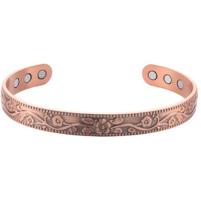 Magnetische Therapie Armband Vintage Pruimenbloesem Magneet Armband voor Vrouwen Verstelbare Open Manchet Bevordert Circulatie voor Gewrichten