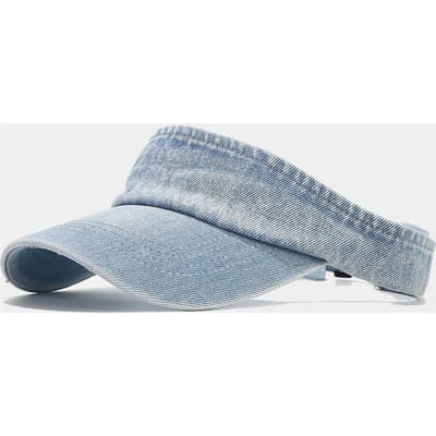 Chapeau Haut de forme Vide en Tissu Denim Femmes Hommes Unisexe Casquette Rétro à Visière Chapeau Soleil Femme Casquette Britannique pour Femme Nouveau (light blue,56-58cm) bleu clair