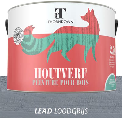 Thorndown - Houtverf Ecologisch Loodgrijs - Eco vriendelijk - Voor binnen en buiten - Waterbasis - 2,5 Liter - RAL 7045
