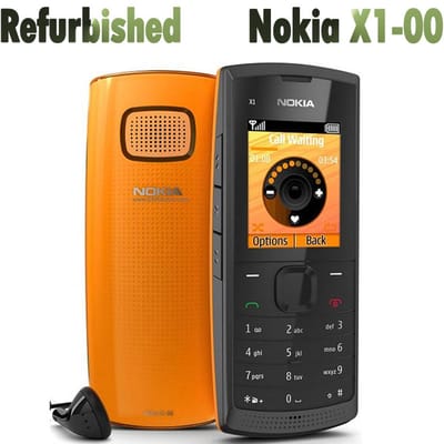 Gerenoveerde Nokia Ontgrendeld Originele Nokia X1-00 Single SIM X1-01 Dual SIM GSM bar Mobiele Telefoon Met 1 SIM X1-01 2 SIM Simple Set blauw