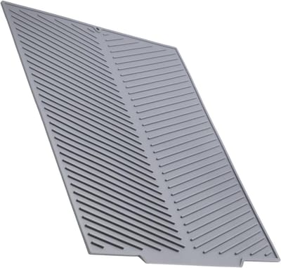 Grote antislip siliconen afdruipmat met hoge zijwanden voor keuken en koffiebars, 50 x 40 x 0,5 cm, ideaal voor afwassen en drogen van servies