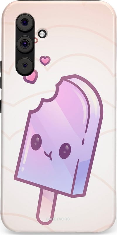 Casetastic Hoesje Geschikt voor Samsung A54 (5G) - Stijlvolle Beschermende Duo-layer Case - Zacht Paars IJs