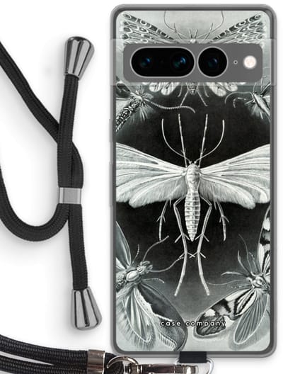 Case Company® - Hoesje met koord geschikt voor Google Pixel 7 Pro hoesje met Koord - Haeckel Tineida - Telefoonhoesje met Zwart Koord - Bescherming aan alle Kanten en Over de Schermrand