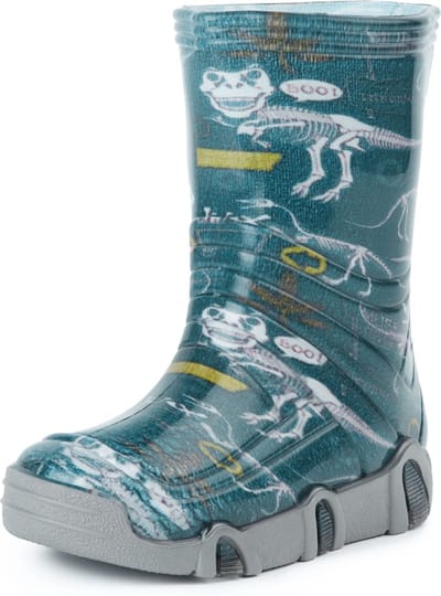 Ladeheid Kinder Regenlaarzen - Jongens Meisjes Antislip Zool - PVC -LA-ZT-SzuwarekBW - Dunkelblau Dinosaurier - 23/24
