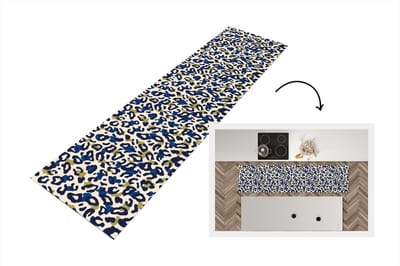 Keukenloper - Loper keuken - Panter - Design - Blauw - Groen - 200x50 cm - Keukenloper vinyl
