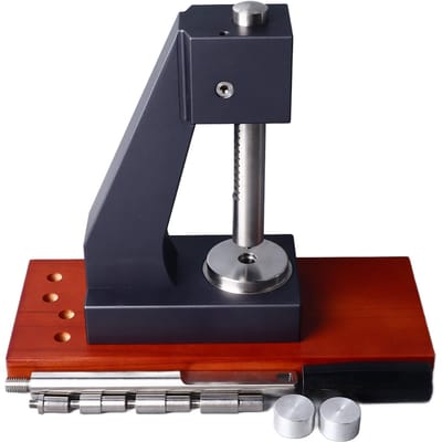 6173 Horloge Achterkant Drukset Houten Basis Horlogekast Deksel Drukmachine voor Horlogemakers Zilver