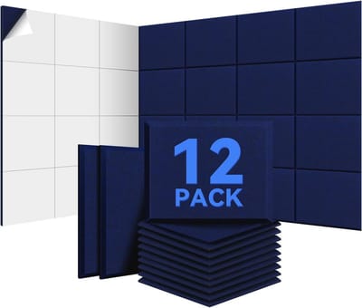 Akoestische panelen zelfklevend - 12-pack 30x40cm voor geluidsisolatie en geluidsabsorptie