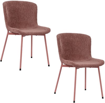 Housecraft Living Maryan Eetkamerstoelen Roze - Set van 2