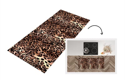 Keukenloper - Loper keuken - Dierenprint - Luipaard - Design - Luxe - 120x50 cm - Keukenloper vinyl